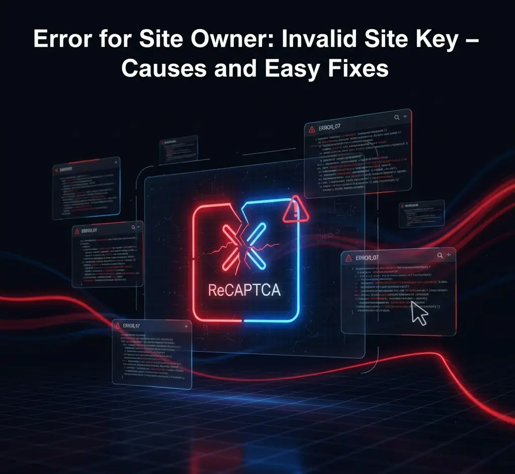 error for site owner: invalid site key